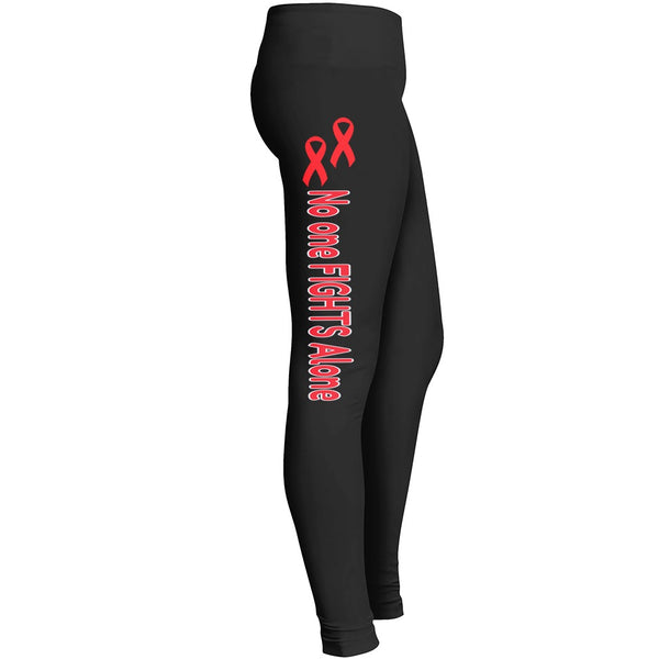 No One Fights Alonered Leggings