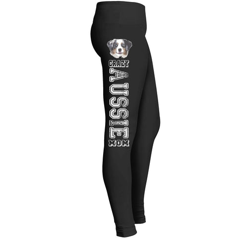 Crazy Australian Shepherd Mom Legging Leggings
