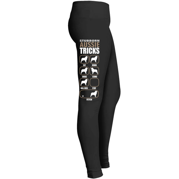 Aussie Australian Shepherd Leggingsstubborn Aussie Tricks Leggings