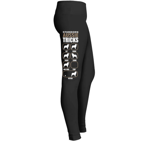 Aussie Australian Shepherd Leggingsstubborn Aussie Tricks Leggings