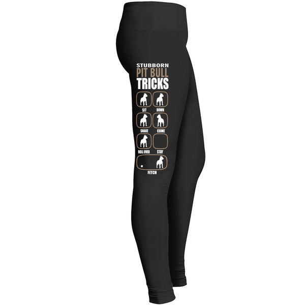 Pit Bull Leggingsstubborn Pit Bull Tricks Leggings