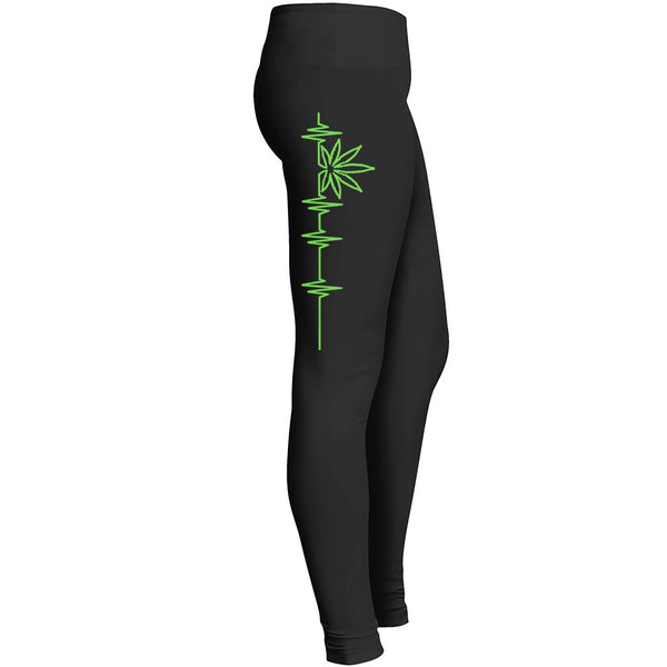 Cannabis Heartbeat Leggings