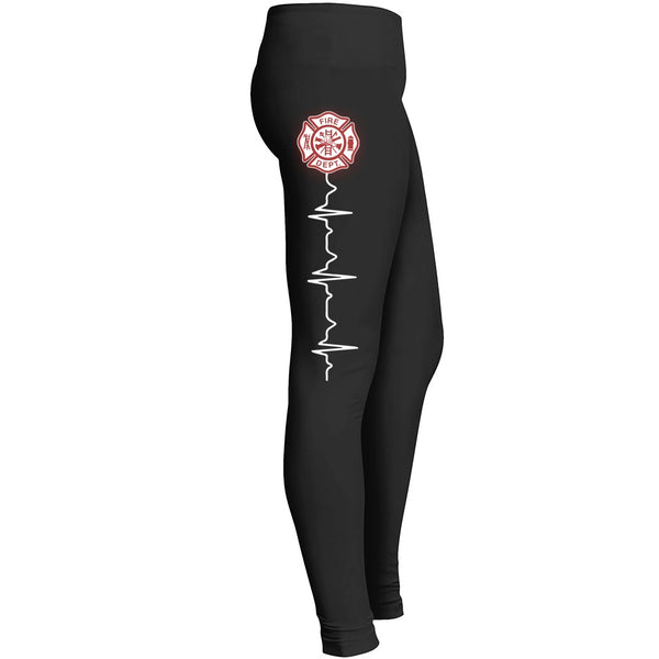 Firefighter Heartbeat Legging Leggings