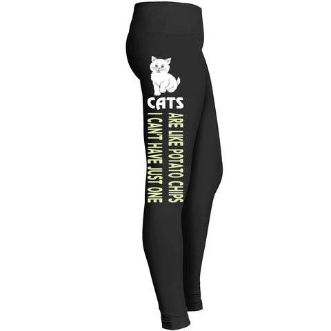 Cats Are Like Potato Chipscat Leggings Leggings