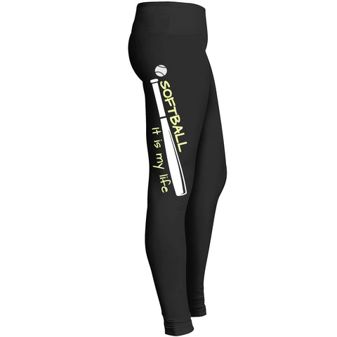 Softball Sports Leggings It Is My Life Leggings