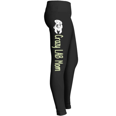 Crazy Lab Mom Labrador Retriever Leggings 