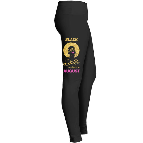 Black Queens Are Born In August Legging Leggings