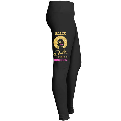 Black Queens Are Born In October Legging Leggings