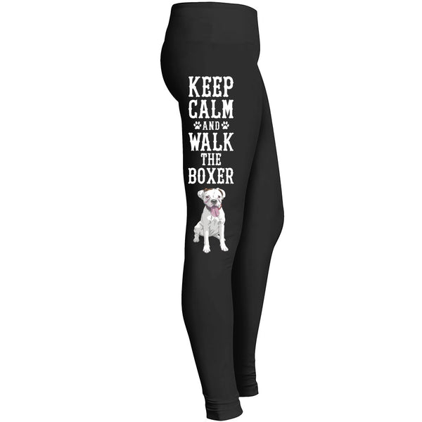 Keep Calm And Walk The Boxer Leggings