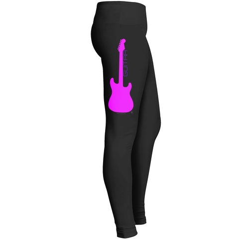 St Guitar Hot Pink / Purple Leggings Leggings