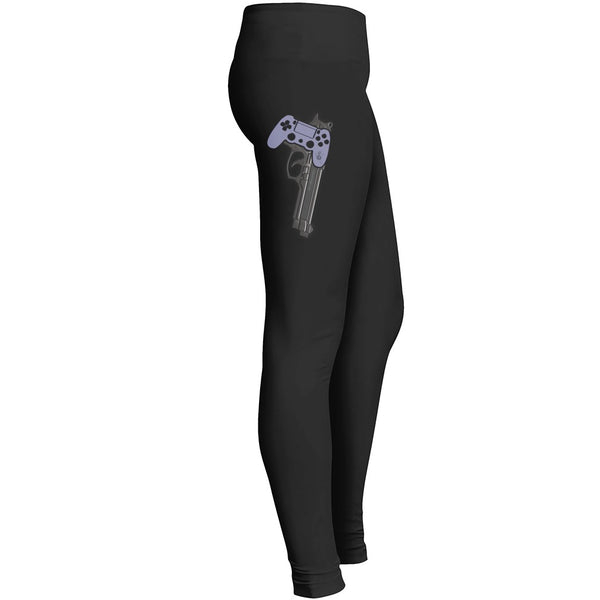 Gunslinger Controller Gamer Leggings Ps4-v2.0 Purple/gray Leggings