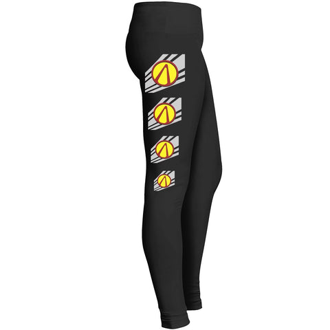Pandora Vault Symbol Fps Games Space Rpg Vault Sign Yellow Red Gray Leggings 
