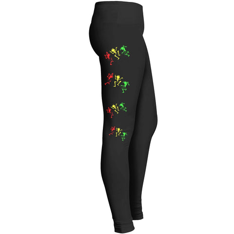 Reggae Music Positive Vibration Leggings Rastafarian Soldiers Jah Dance Jamaica Red Green Yellow 