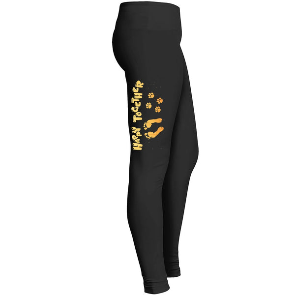 Funny Happy Together Dogs Leggings For Women Leggings