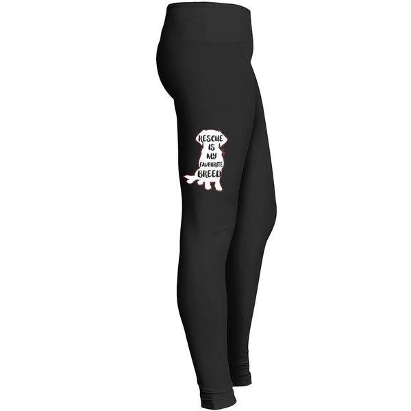 Funny Rescue Is My Favourite Breed Dogs Leggings For Women Leggings