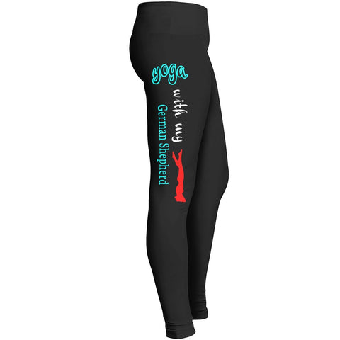 Yoga With My German Shepherd Leggings