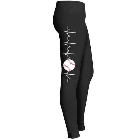 Baseball Heartbeat Leggings