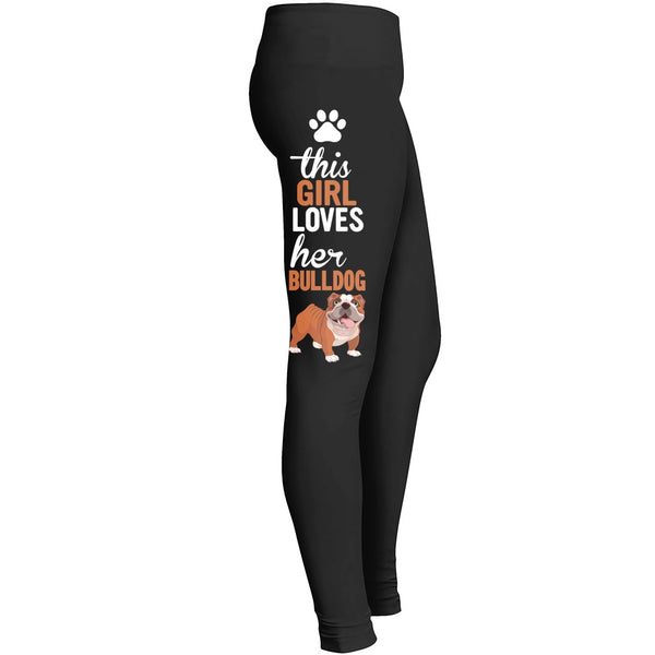 Love Bulldog Love My Dog Leggings