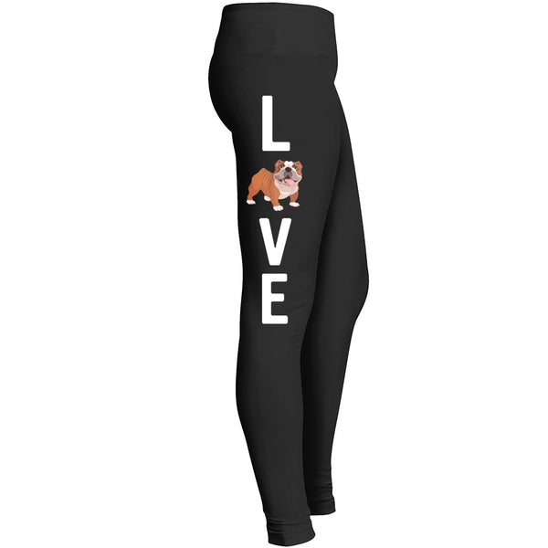 Love Bulldog Love My Dog Leggings