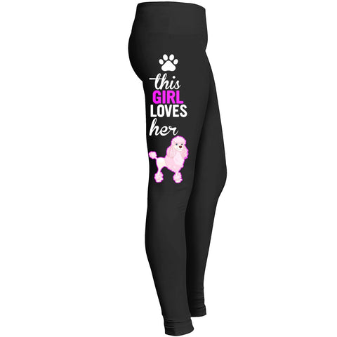 Love Poodle Dog Leggings