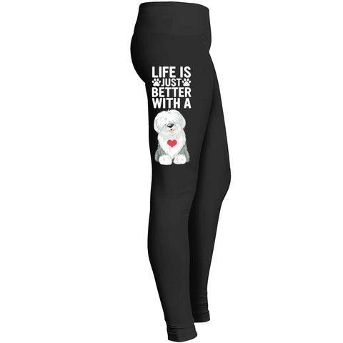 Love English Sheep Dog Leggings