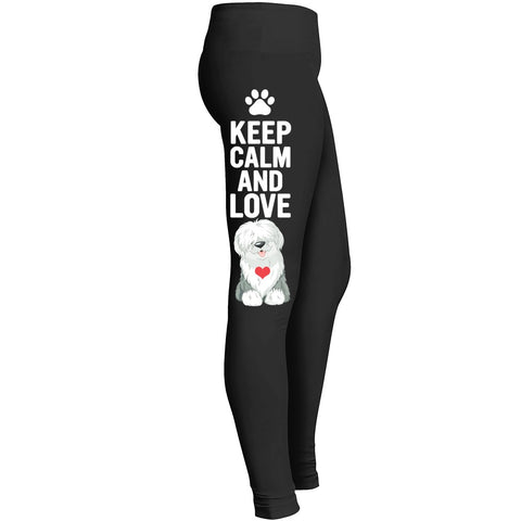 Love English Sheep Dog Leggings