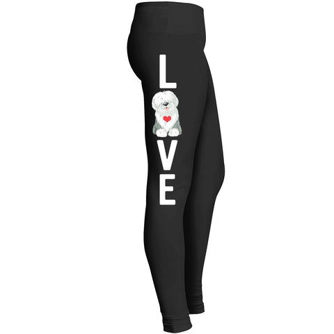 Love English Sheep Dog Leggings
