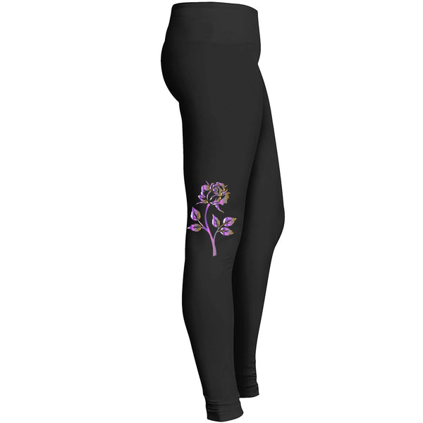 Purple Rose Leggings Leggings
