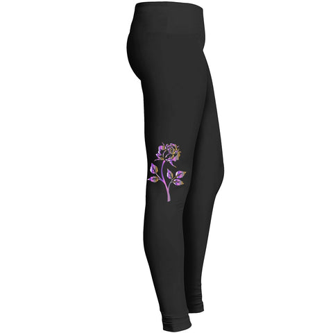 Purple Rose Leggings Leggings