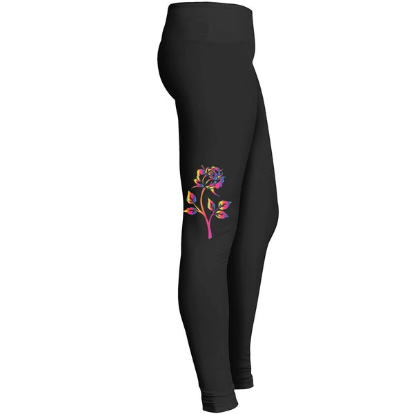 Multi Colored Rose Leggings Leggings