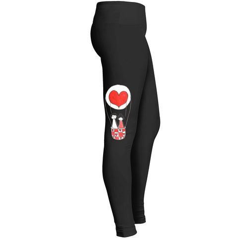 Couple In Hot Air Balloon Leggings