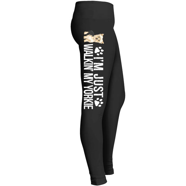 Walking My Yorkie Leggings