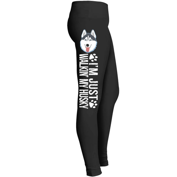 Walking My Husky Leggings