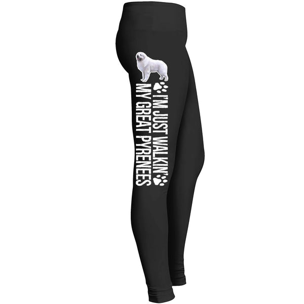 Walking My Great Pyrenees Leggings