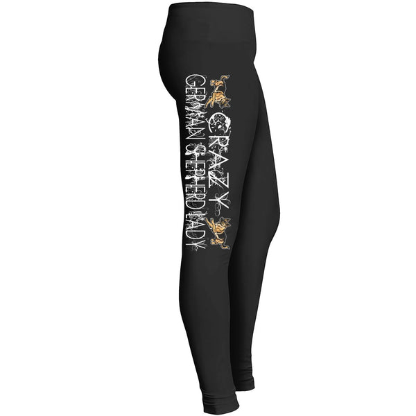 Crazy German Shepherd Lady Leggings