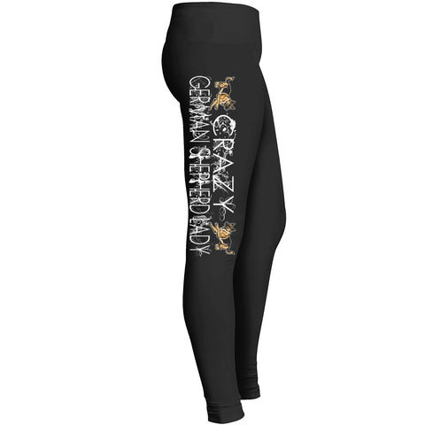 Crazy German Shepherd Lady Leggings