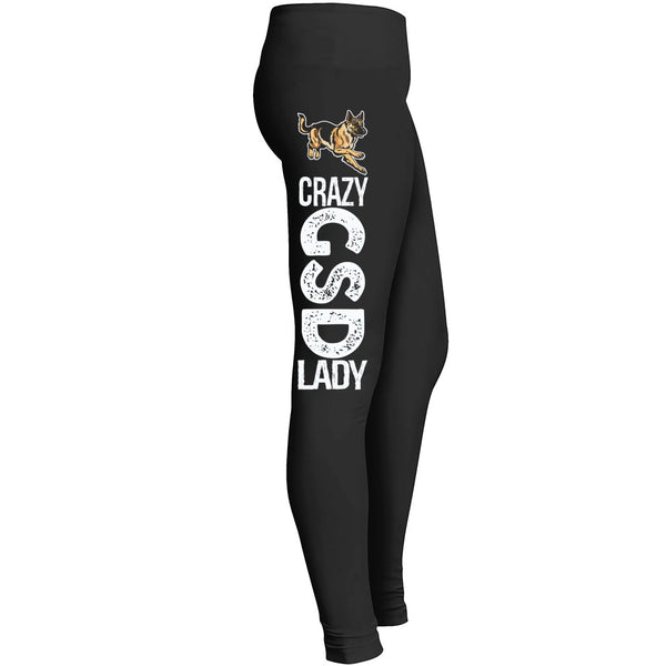 Crazy German Shepherd Dog Lady Leggings