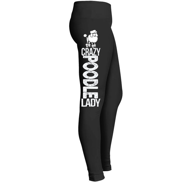 Crazy Poodle Lady (white) Leggings