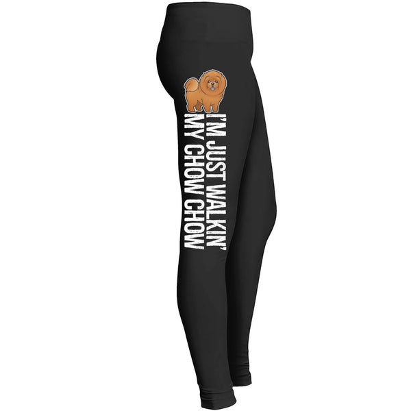 Walking My Chow Chow Leggings