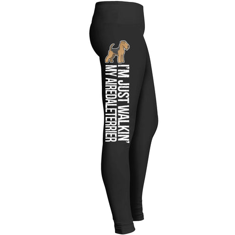 Walking With My Airedale Terrier Leggings