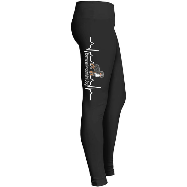 Bernese Mountain Dog Heartbeat Leggings