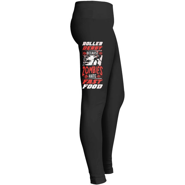 Because Zombies Hate Fast Food Leggings