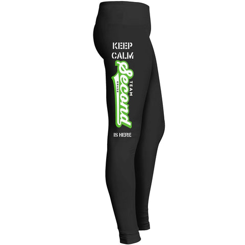 Keep Calm Team 2nd Grade Is Here Legging Leggings