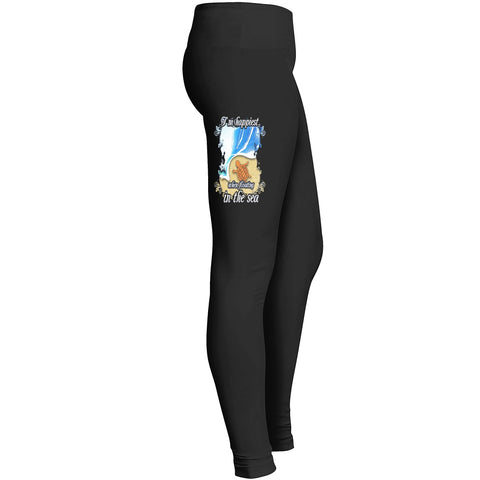 Im Happiest When Floating In The Sea Leggings